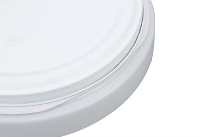Deco Joop IP44 24W LED Large Flush Ceiling Light, 4000K 2000lm CRI80, Polished Chrome with White Acrylic Diffuser