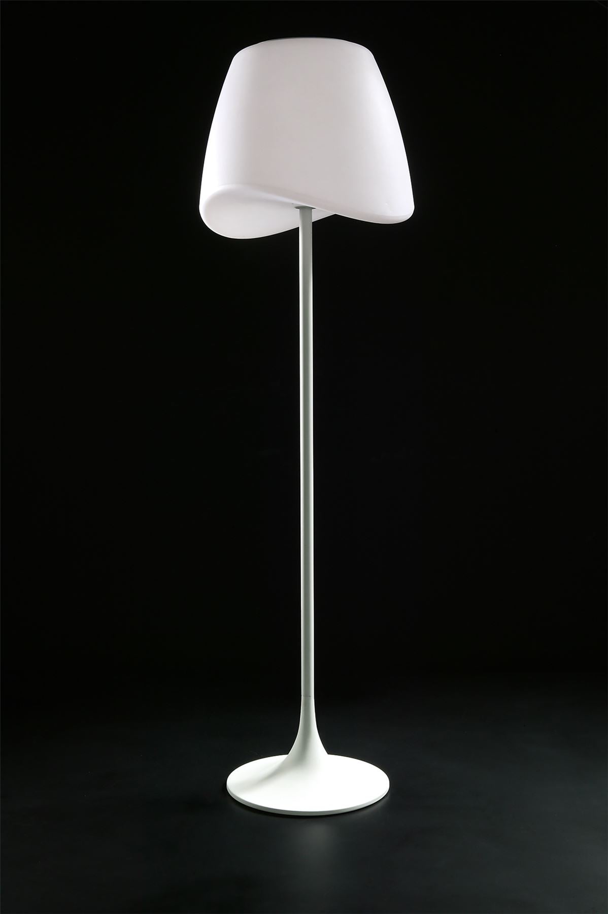 Mantra M1502 Cool Floor Lamp 2 Light E27 Foot Switch Indoor, Matt White/Opal White Item Weight: 22.5kg