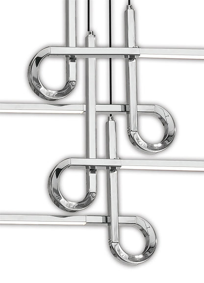 Mantra M6121 Cinto Pendant 42W LED, 3000K, 3360lm, Polished Chrome, 3yrs Warranty