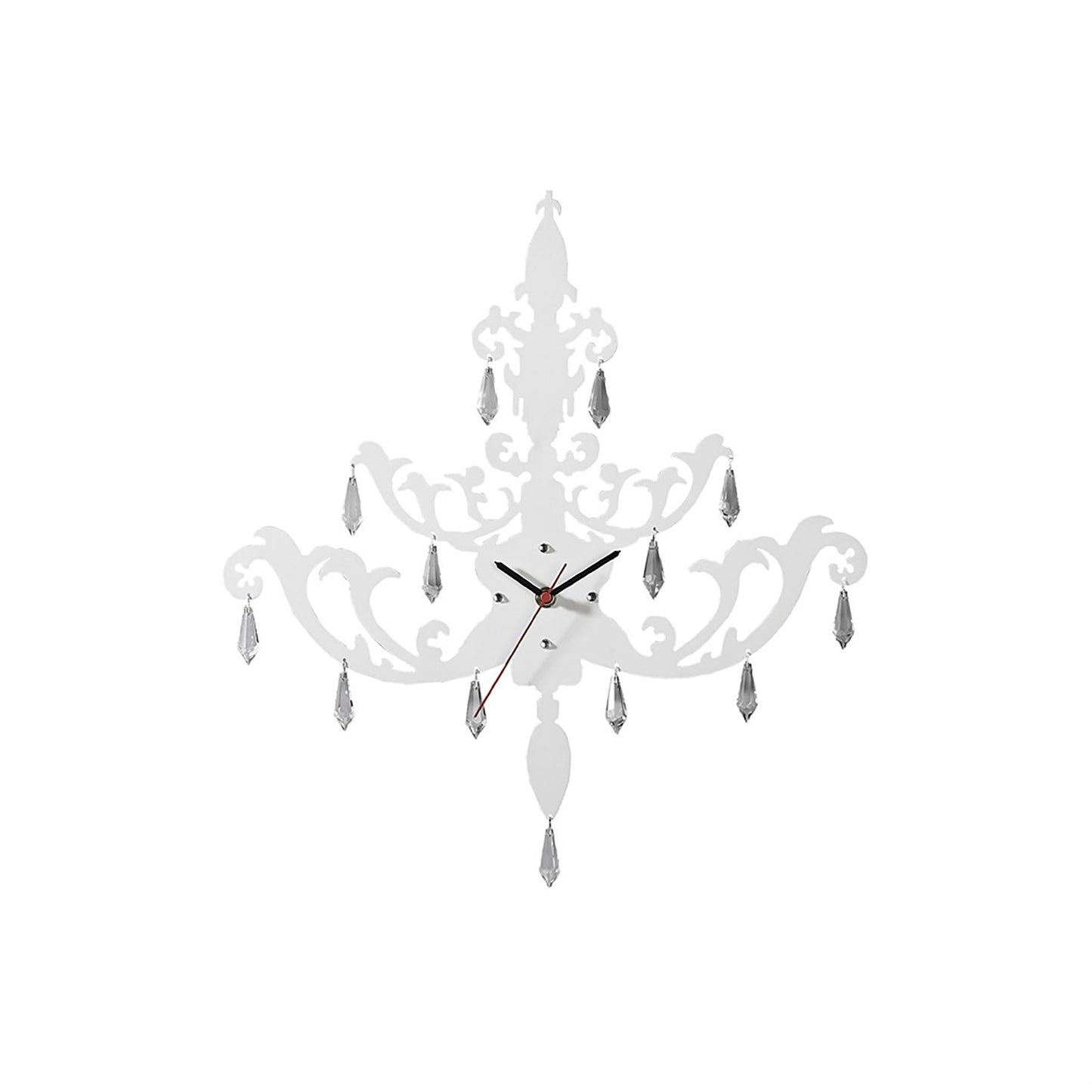 Diyas Home (DH) Infinity Chandlier Clock White/Crystal Wall