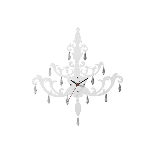 Diyas Home (DH) Infinity Chandlier Clock White/Crystal Wall