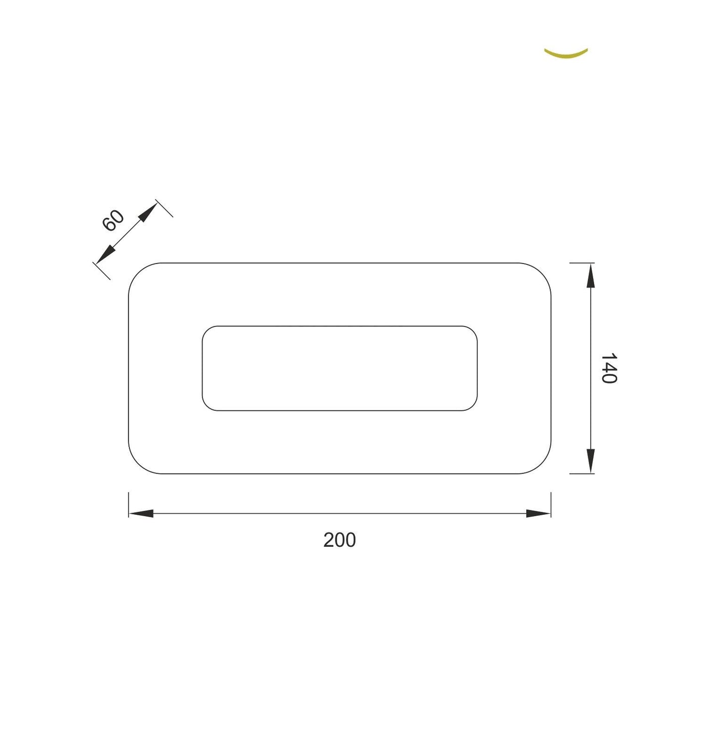 Mantra Fusion M5125 Sol Wall Light Rectangular 6W LED 4000K, 540lm, Aluminium/ Acrylic, 3yrs Warranty