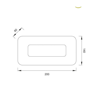 Mantra Fusion M5125 Sol Wall Light Rectangular 6W LED 4000K, 540lm, Aluminium/ Acrylic, 3yrs Warranty