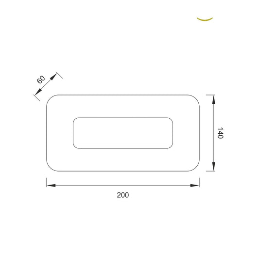 Mantra Fusion M5125 Sol Wall Light Rectangular 6W LED 4000K, 540lm, Aluminium/ Acrylic, 3yrs Warranty