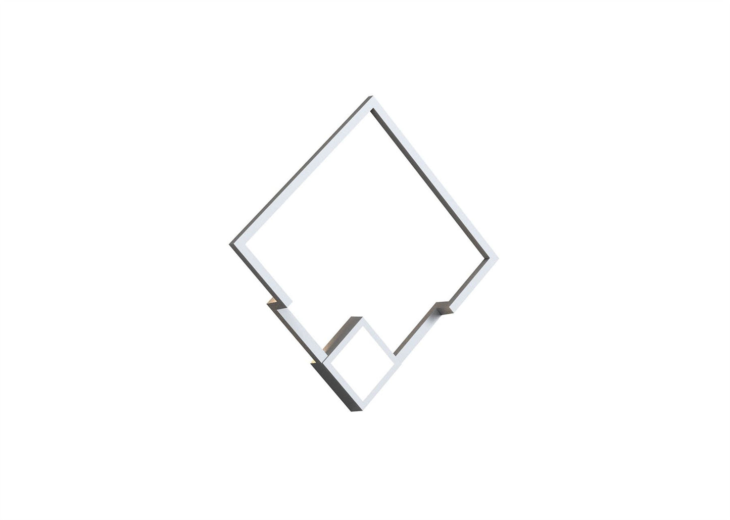 Mantra Boutique Square Wall Light, 25W LED, 3000K, 1370lm, White, 3yrs Warranty