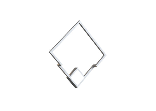Mantra Boutique Square Wall Light, 25W LED, 3000K, 1370lm, White, 3yrs Warranty