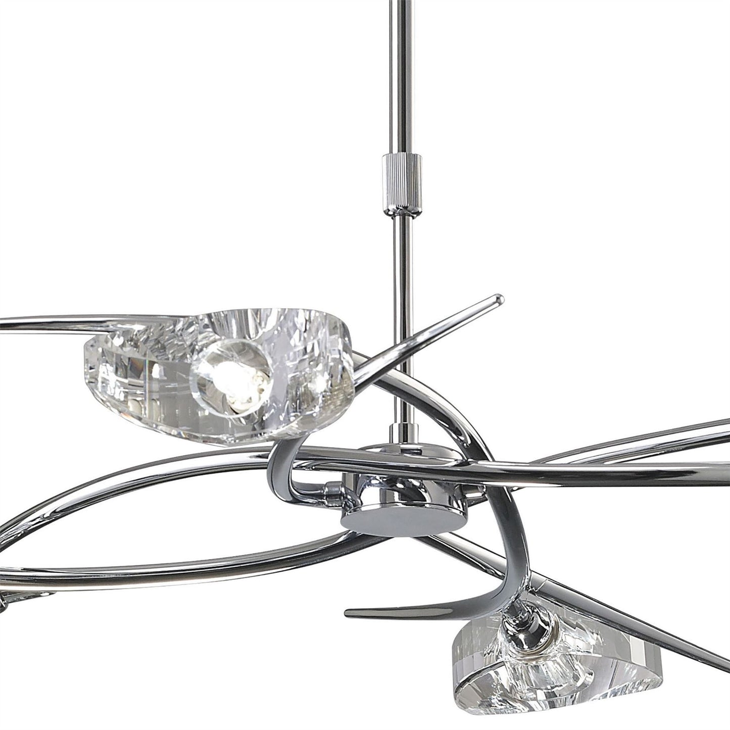 Mantra M1453 Eclipse Telescopic Semi Flush Convertible 4 Light G9, Polished Chrome