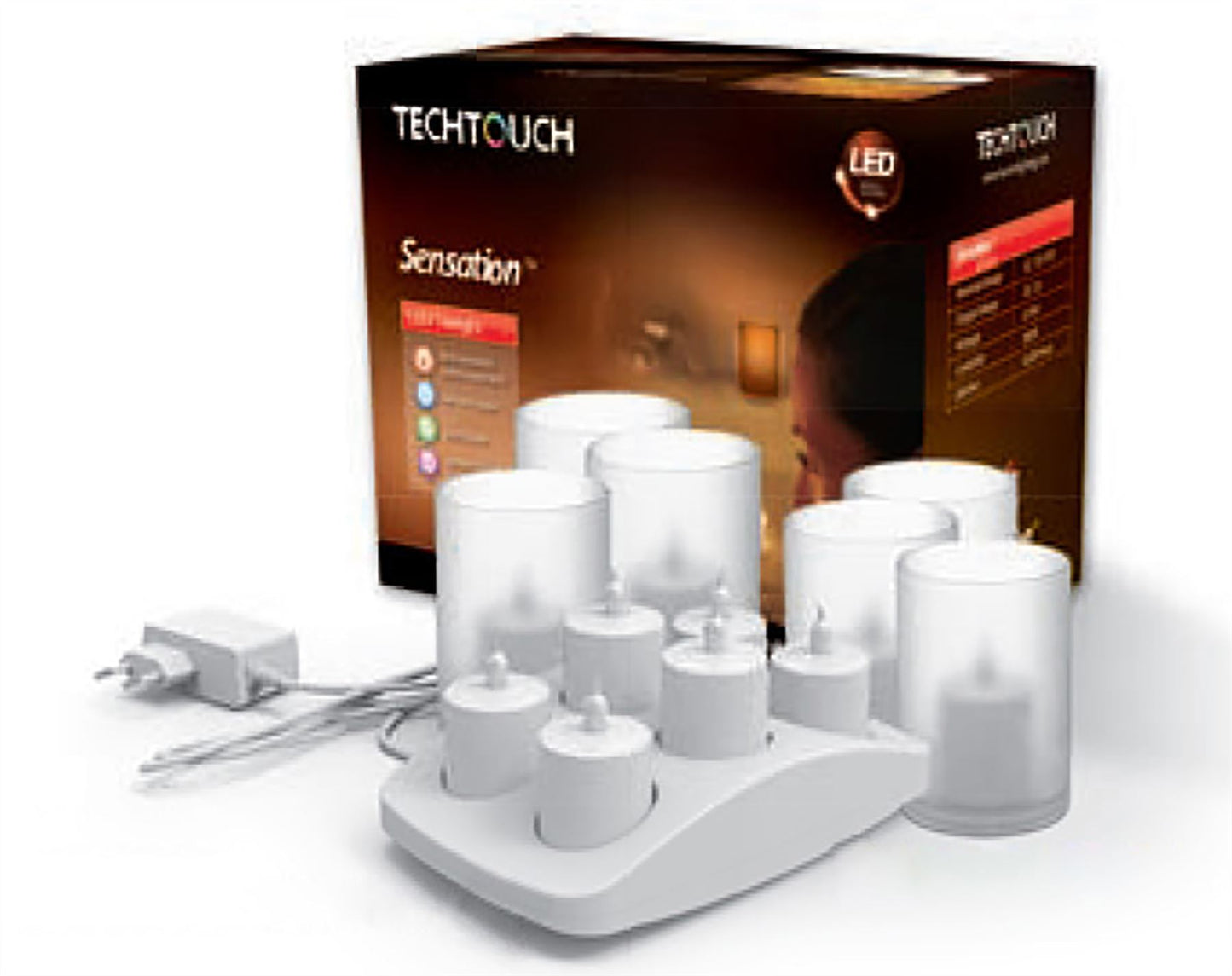 Techtouch Sensation LED Tealight Kit 6x0.1W, 48lm, 3000K (White Finish), 3yrs Warranty