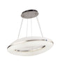 Mantra M4900 Oakley Oval Pendant 80W LED 3000K, 6400lm, Polished Chrome/Frosted Acrylic, 3yrs Warranty
