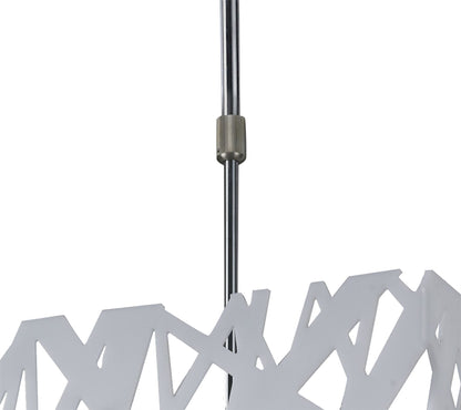 Mantra Tokio Square Telescopic Convertible To Semi Flush 4 Light G9, Gloss White/Polished Chrome
