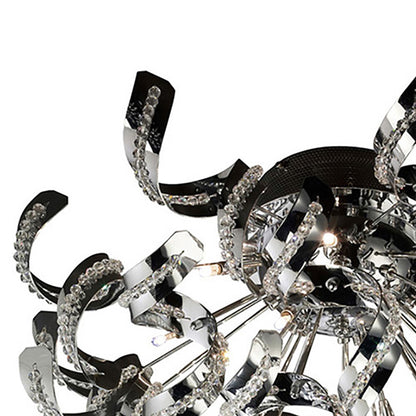 Diyas Esme 70cm  20 Light G4 Polished Chrome/Crystal, NOT LED/CFL Compatible Ceiling Light Fitting