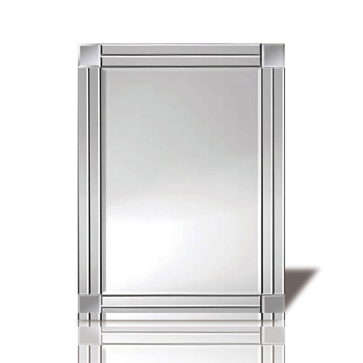Diyas Home Matteo 60cm x 80cm Duel Cut Detailed Mirror (Can Only Be Shipped On A Pallet, Additional Charges May Apply.) Mirrors