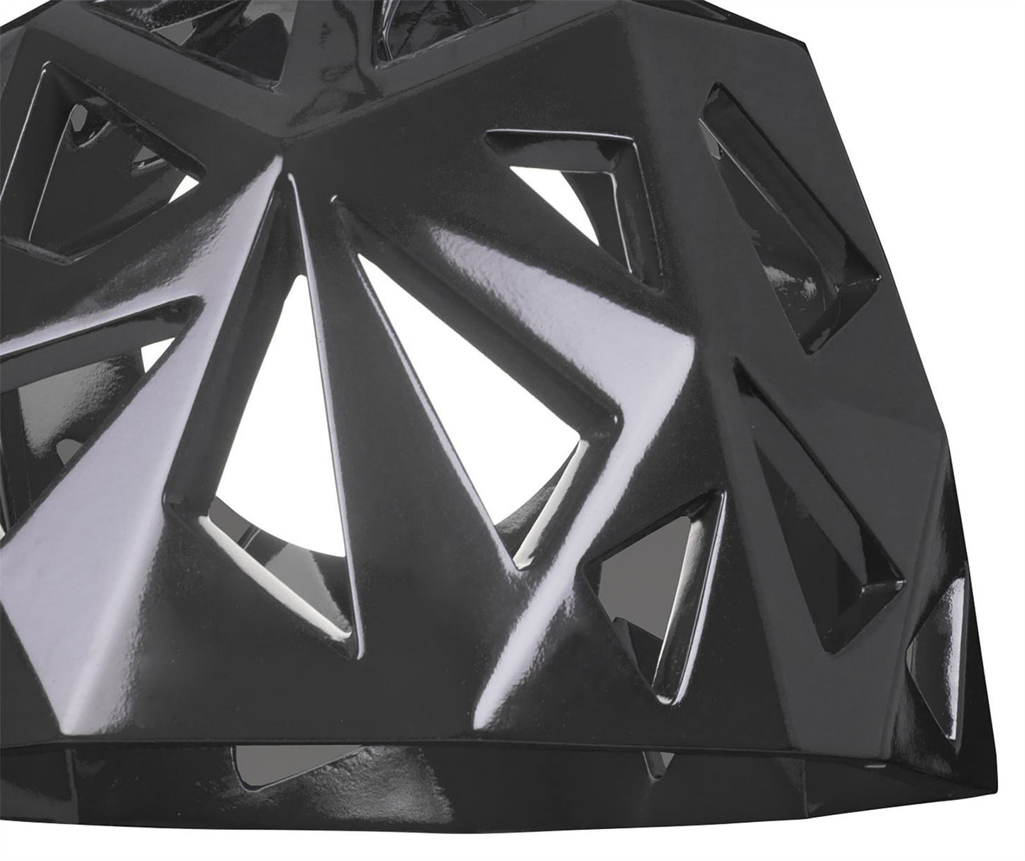 Mantra M3732 Facette Pendant 1 Light E27, Gloss Black/Polished Chrome