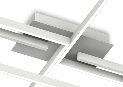 Mantra Fusion Mural Rectangular Ceiling Light, 48W LED, 3000K, 3840lm, IP20, Matt White, 3yrs Warranty