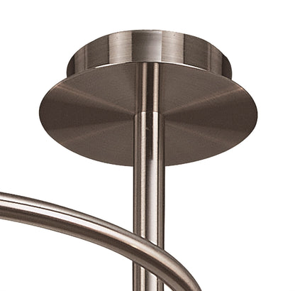 Mantra Sphere 59.3cm Semi Flush 4 Light G9, Satin Nickel