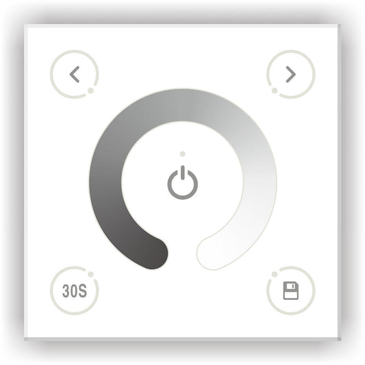 LTECH DMX/RF RF 2.4GHz + DMX 512, Dimming Controller Touch Panel, Single Zone, Use with R4-5A/R4-CC Reciever, 100-240V~50/60Hz, 30m Range, IP44, 5yrs Warranty Controllers