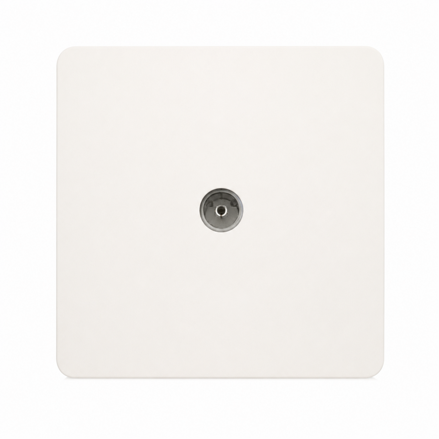 Trendi Switch 1 Gang Female Co-Axial Television Socket in Matt White - ART-TVMWH