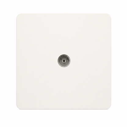 Trendi Switch 1 Gang Female Co-Axial Television Socket in Matt White - ART-TVMWH