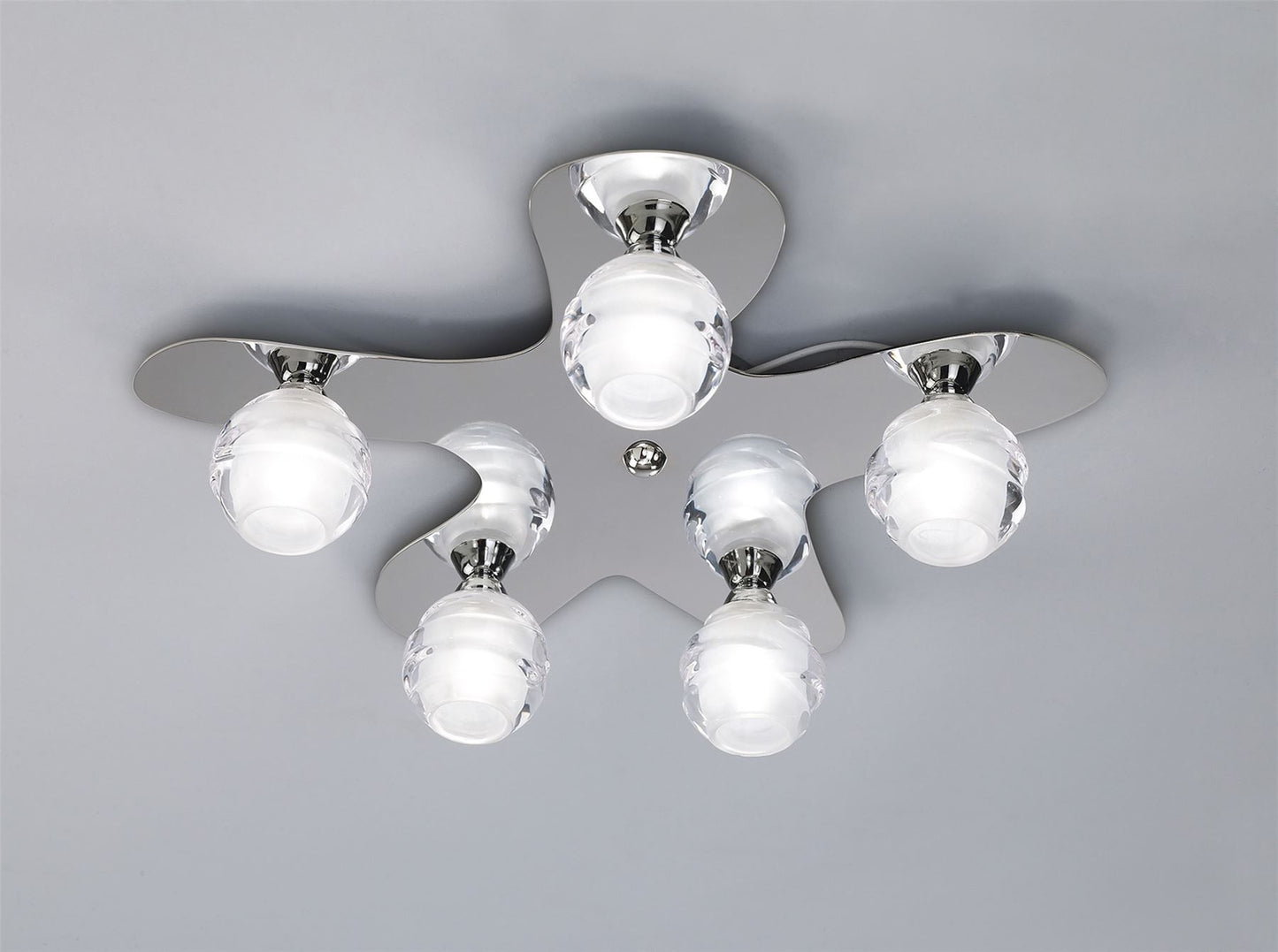 Mantra M1809 Loop Ceiling 5 Light G9 ECO, Polished Chrome