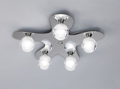 Mantra M1809 Loop Ceiling 5 Light G9 ECO, Polished Chrome