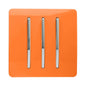 Trendi 3 Gang 2 Way Artistic Modern Glossy 10 Amp Rocker Tactile Light Switch Orange