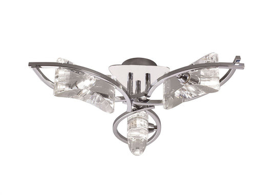 Mantra M0891 Kromo Ceiling 3 Light G9, Polished Chrome