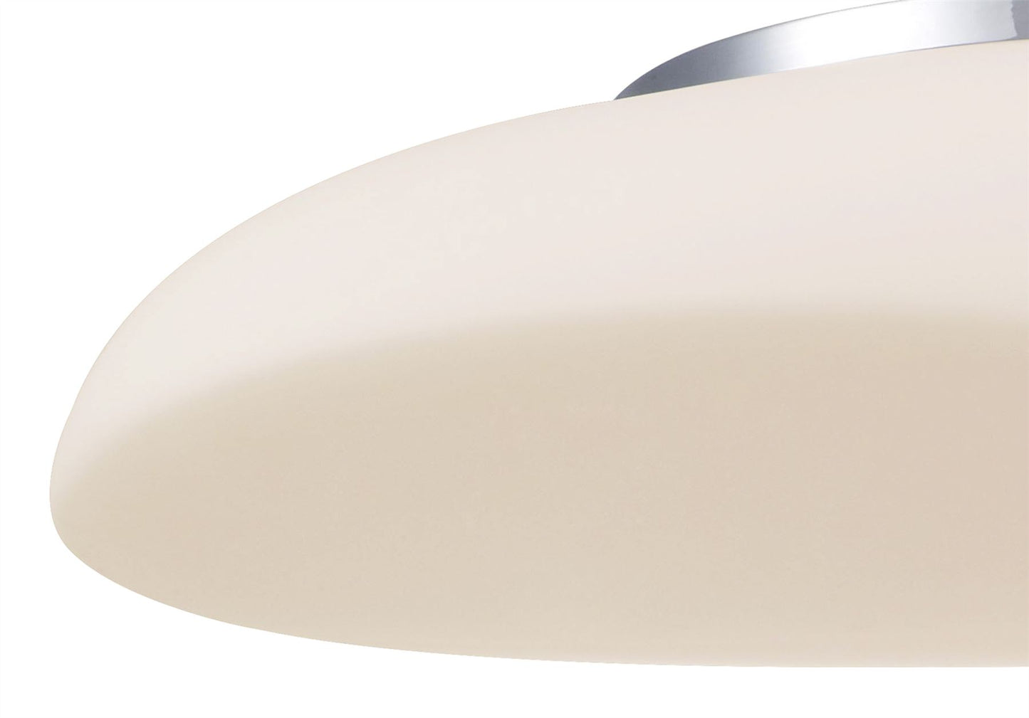 Mantra M4891 Opal Oval Pendant 4 Light E27, Polished Chrome/Frosted White Glass