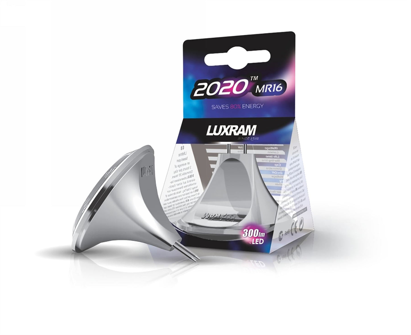 Luxram 2020 LED MR16 4.5W Warm White 2700K 300lm LED
