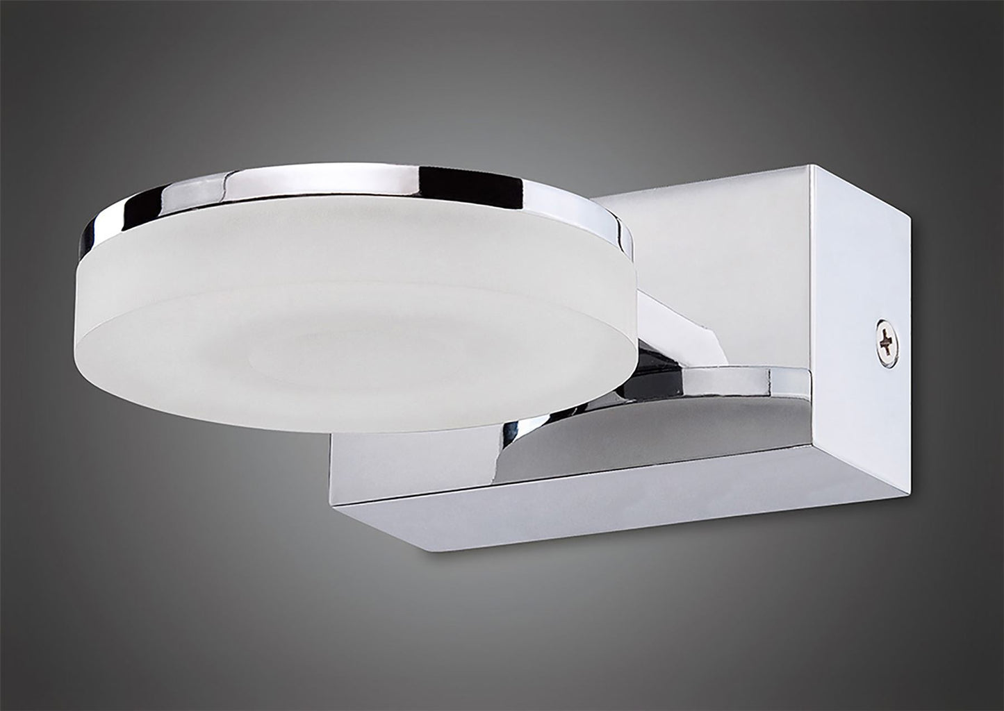 Mantra Fusion Nimbus Wall Light 1 Light 5W LED 3000K, 450lm, Polished Chrome/Frosted Acrylic, 3yrs Warranty