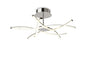 Mantra Aire LED Aire Semi Flush, 42W LED, 3000K, 3700lm, Silver/Frosted Acrylic/Polished Chrome, 3yrs Warranty Ceiling