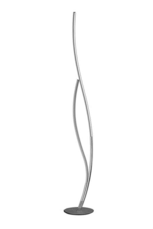 Mantra M6108 Corinto Floor Lamp 174cm, 30W LED, 3000K, 2400lm Dimmable, Silver Chrome, 3yrs Warranty