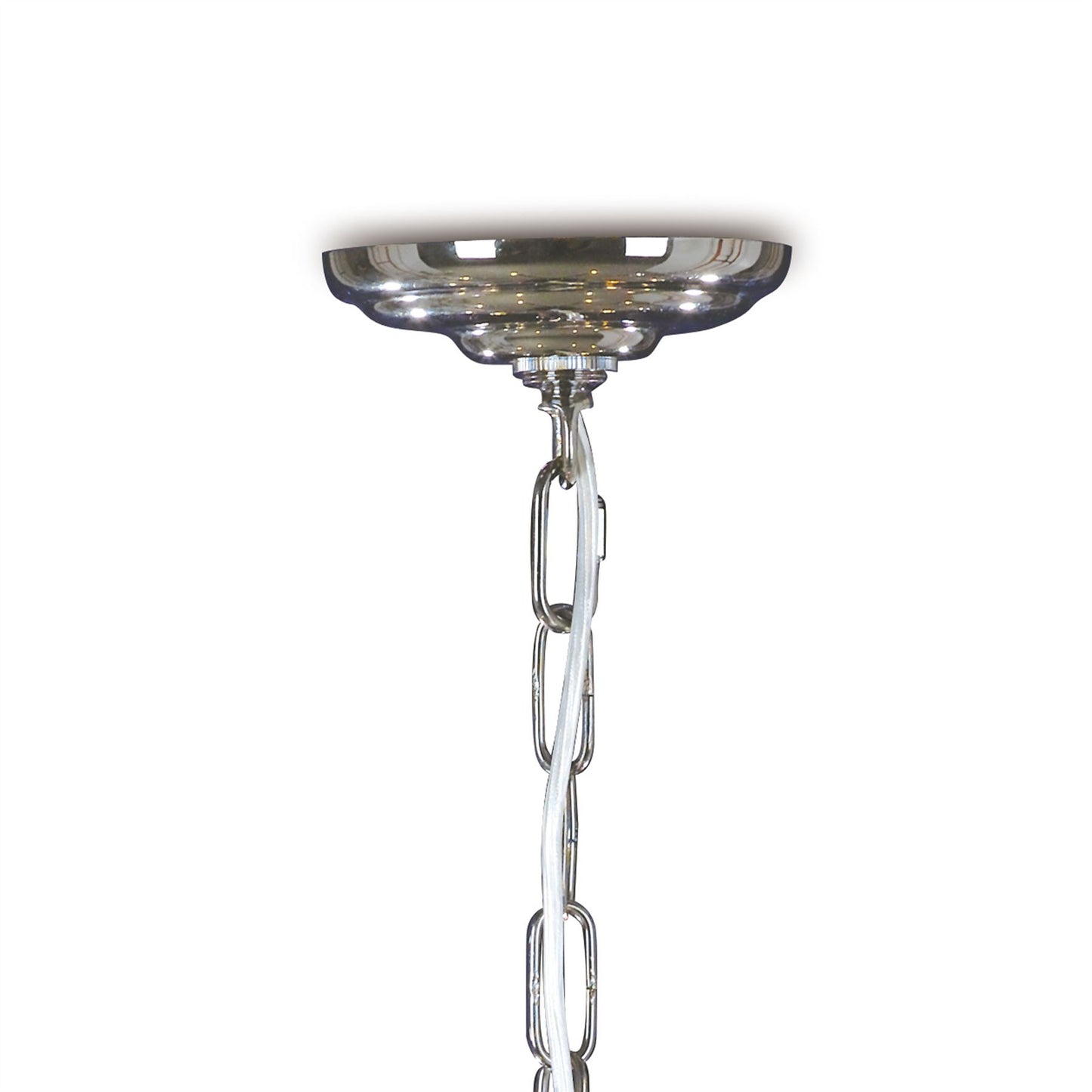Diyas Elena 70cm  8 Light E14 Black Chrome/Crystal Ceiling Pendant Light Fitting