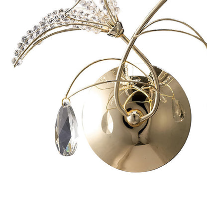 Diyas Kenzo Wall Light Switched 2 Light G4 French Gold/Crystal, NOT LED/CFL Compatible