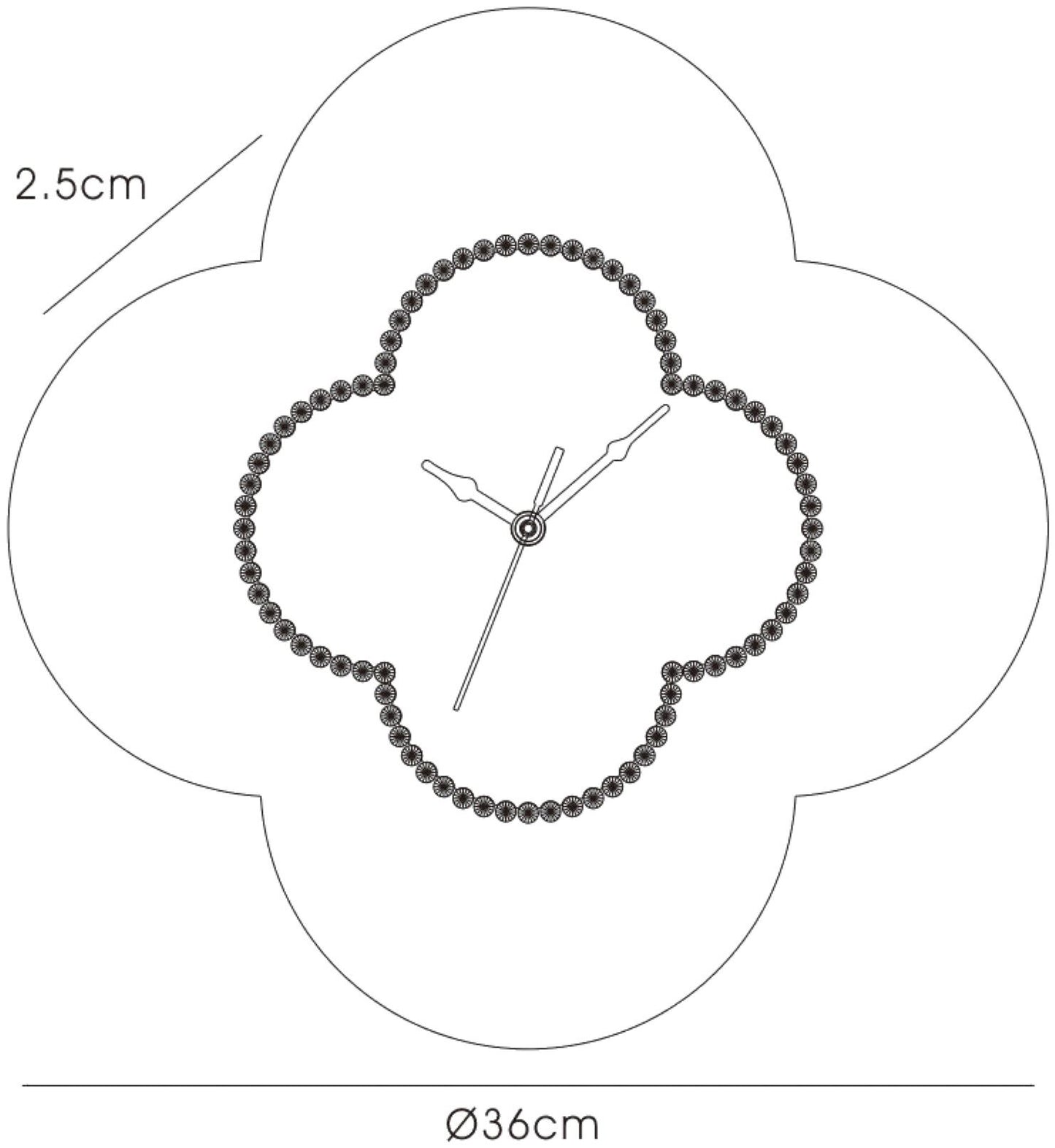 Diyas Home (DH) Infinity Flower Clock Red/White Wall