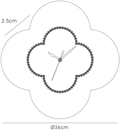 Diyas Home (DH) Infinity Flower Clock Red/White Wall