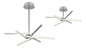 Mantra M4991 Knot Telescopic\Semi Ceiling 45W LED Curved Arms 3000K, 3150lm, Silver/Frosted Acrylic/Polished Chrome, 3yrs Warranty - M4991 Ceiling