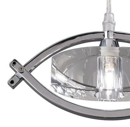 Mantra M0899 Kromo Pendant 1 Light G9, Polished Chrome