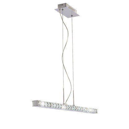 Diyas Galaxy  Linear 12W LED 6000K Polished Chrome/Crystal Ceiling Pendant Light Fitting