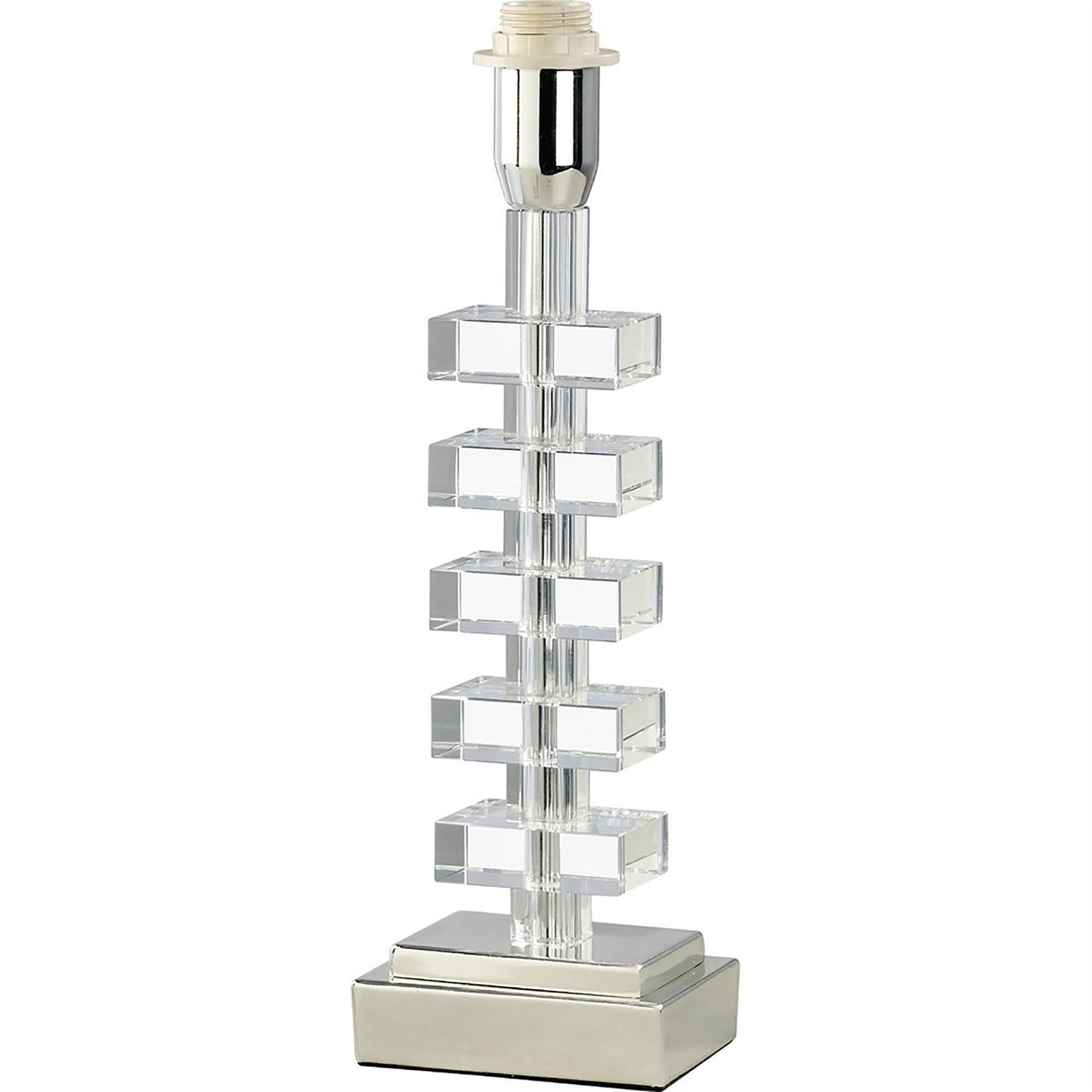 Diyas Dusit Crystal Table Lamp WITHOUT SHADE 1 Light E14 Silver Finish