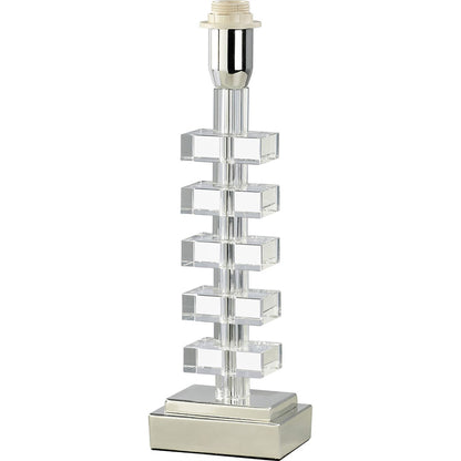 Diyas Dusit Crystal Table Lamp WITHOUT SHADE 1 Light E14 Silver Finish