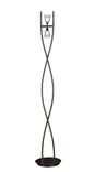 Mantra Amel Floor Lamp 2 Light G9, Black Chrome