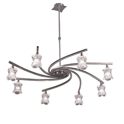 Mantra Rosa 82cm Del Desierto Telescopic Pendant 8 Light G9, Satin Nickel
