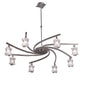 Mantra Rosa 82cm Del Desierto Telescopic Pendant 8 Light G9, Satin Nickel
