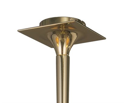 Mantra Siena 53cm Semi Flush Round 3 Light E14, Polished Brass with Amber Cream Shades and Clear Crystal