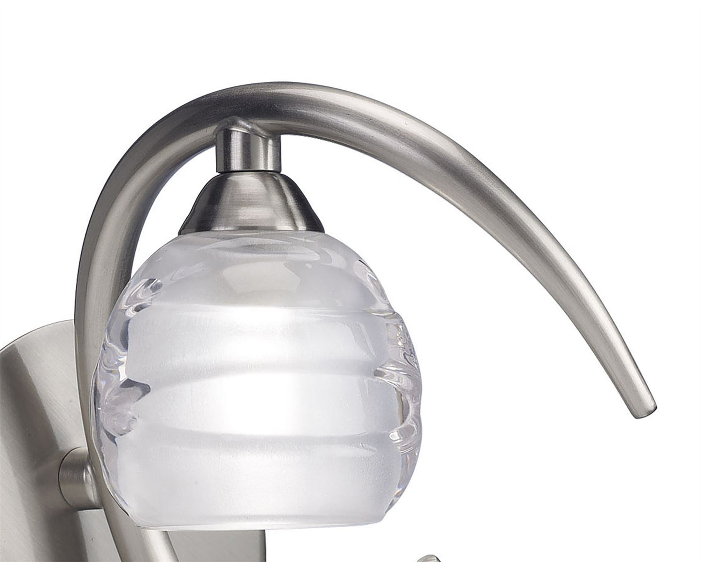 Mantra M1816/S Loop Wall Light Switched 1 Light G9 ECO, Satin Nickel - M1816/S