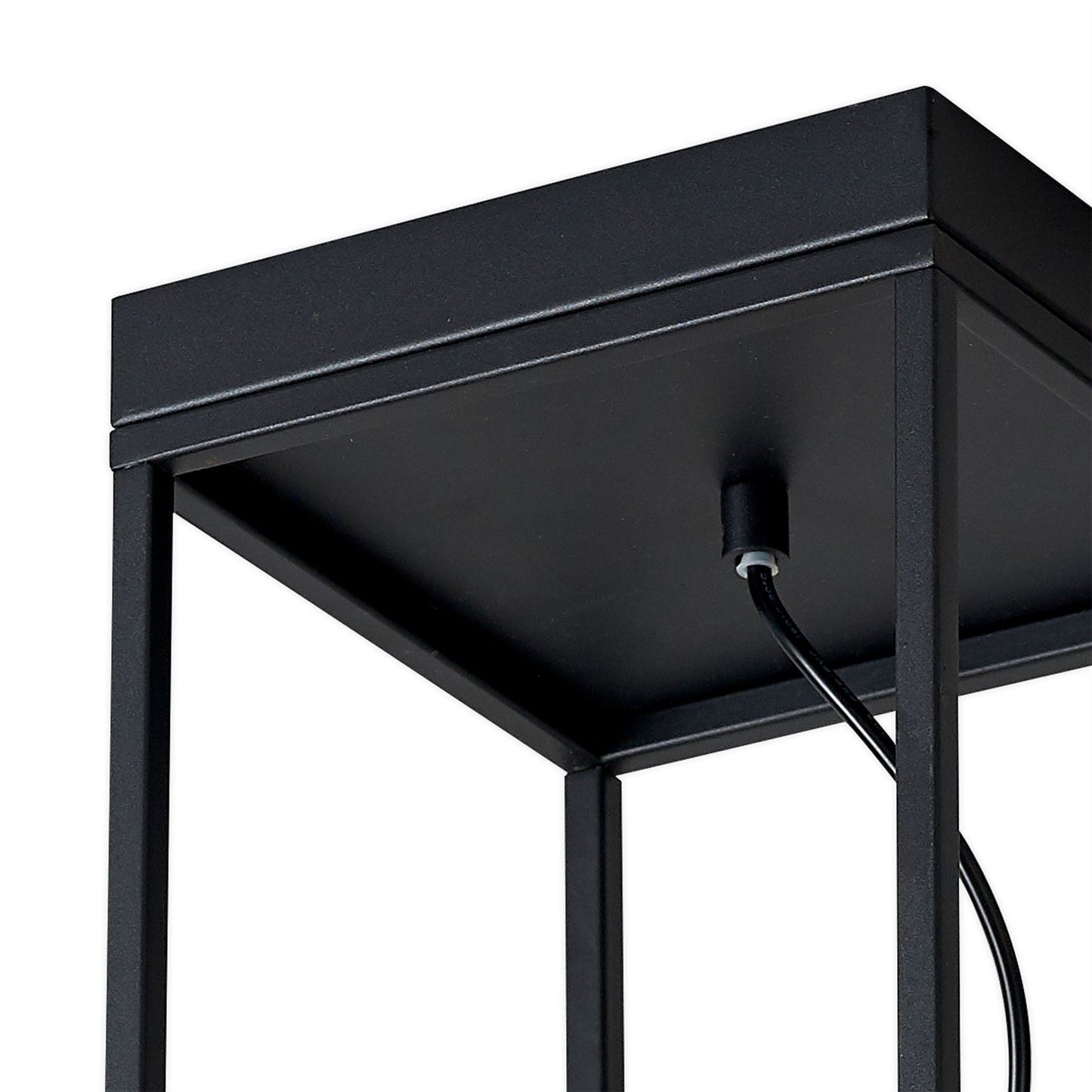 Mantra Desigual Small Tall Semi Flush, 1 Light E27, Matt Black
