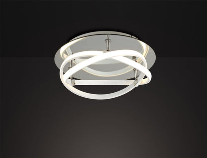 Mantra Infinity 43cm Blanco Flush 30W LED 4000K, 2500lm, White/White Acrylic/Clear Mirror, 3yrs Warranty Ceiling