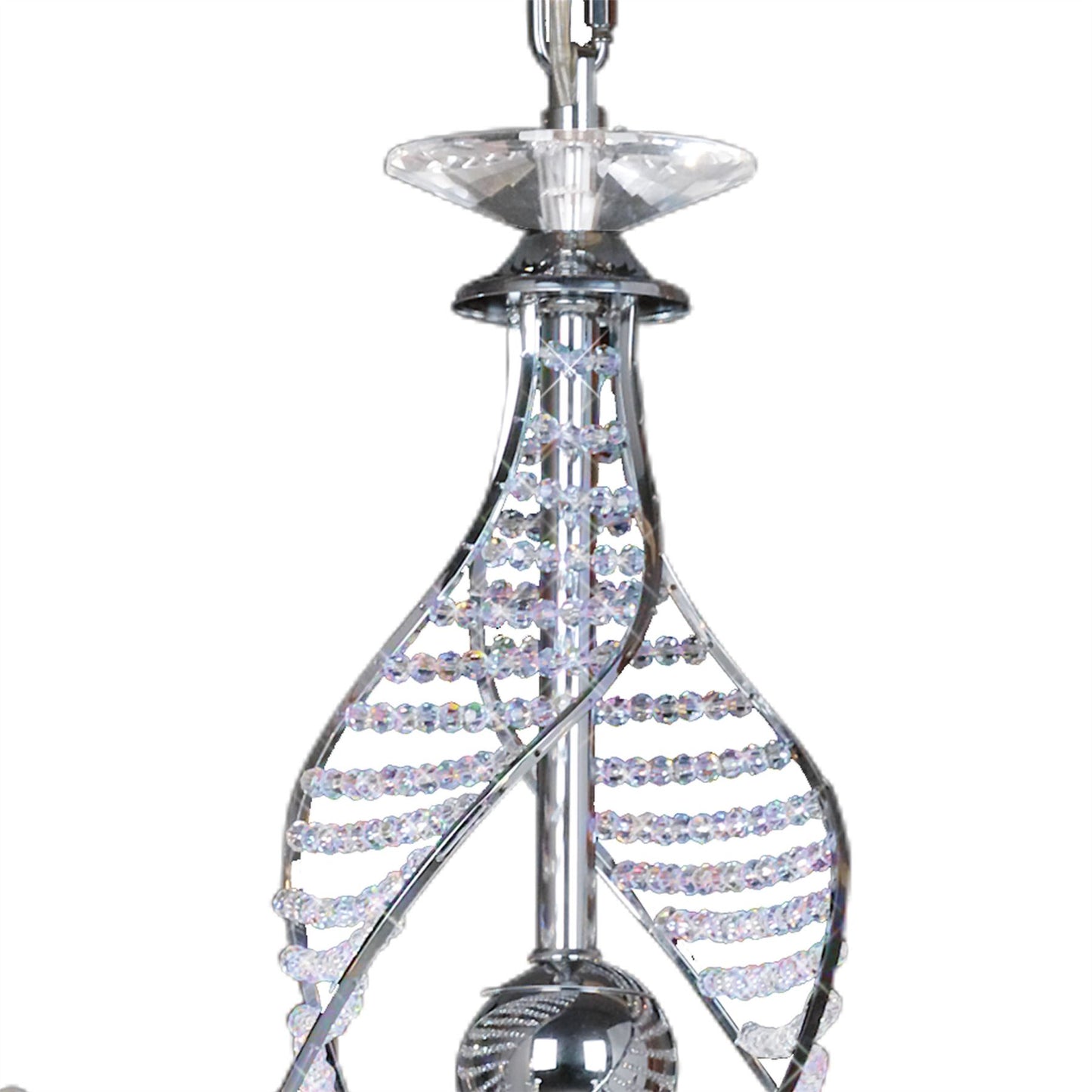 Diyas Santo 78cm  8 Light E14 Polished Chrome/Crystal Ceiling Pendant Light Fitting