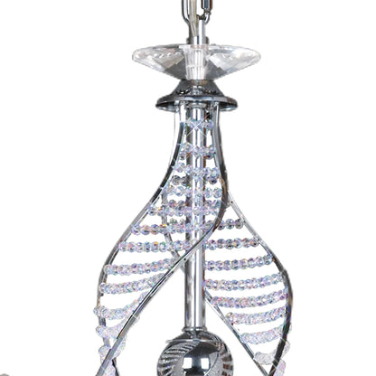 Diyas Santo 78cm  8 Light E14 Polished Chrome/Crystal Ceiling Pendant Light Fitting