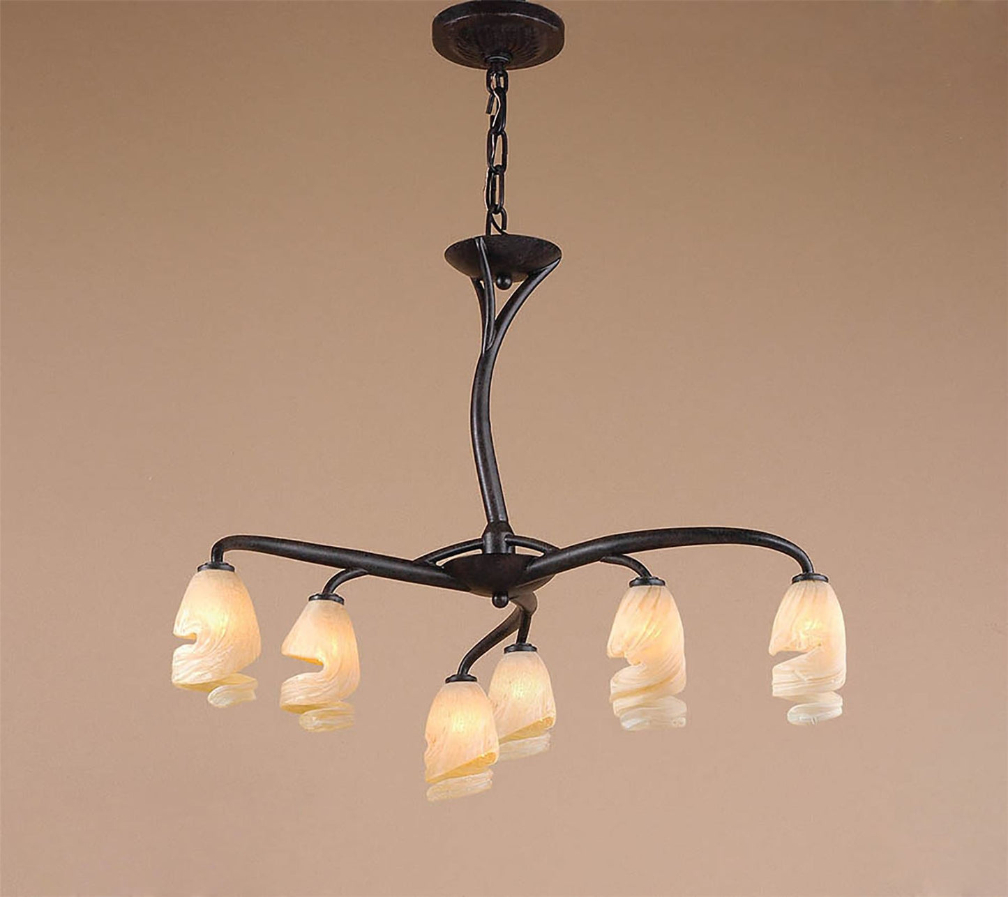 Mantra Forest 60cm Pendant 3 Arm 6 Light G9, Brown/Black Oxide